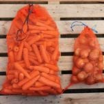 Orange Vegetable Nets For Carrots and Onions Bagacrop