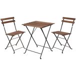 Wooden Garden Bistro Set Table and 2 Chairs