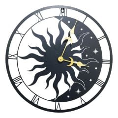 Sun & Moon Silhouette Garden Clock 