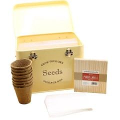Gardening Gift Set Cream Seed Storage Box