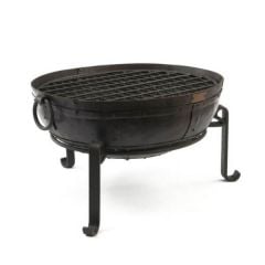 Fire Bowl and Grill with Stand Recycled