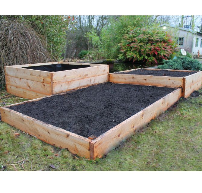 Natural Cedar Raised Beds Gardening, What Is The Best Timber To Use For Garden Beds